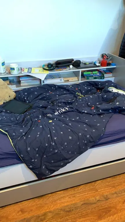 Living room before cleaning - messy and unorganised